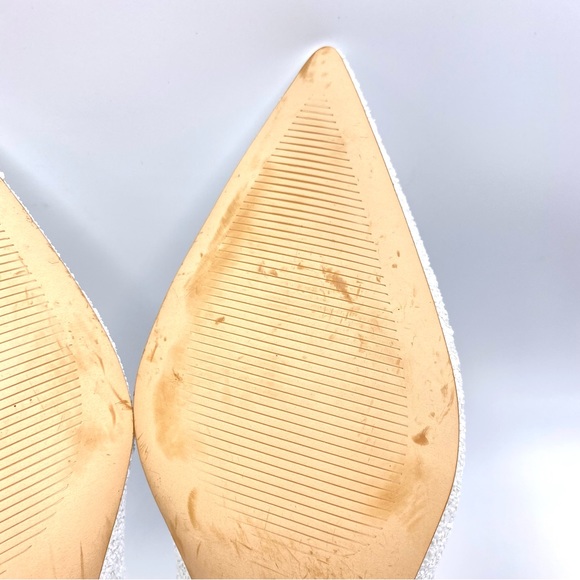 Nine West Womens Arlene White Glitter Point Toe Low Stiletto Heels Pumps Shoes 8 - Picture 12 of 16